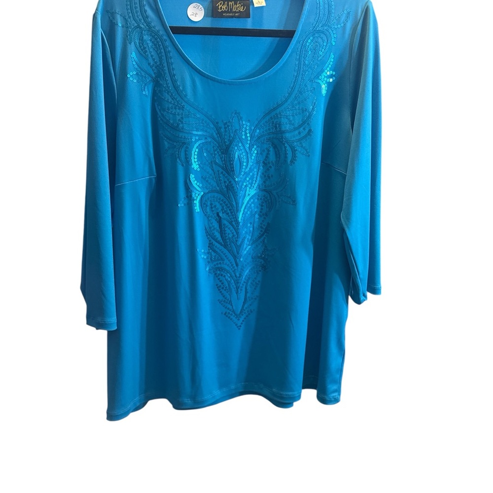 Bob Mackie Vibrant Blue Wearable Art - image 3